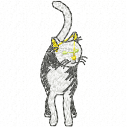 Cats Embroidery Design 6